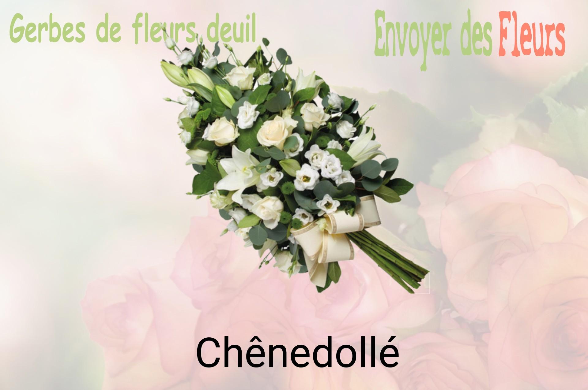 Gerbe de fleurs de deuil livrée à Chênedollé